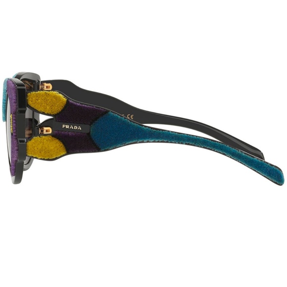 Prada Sunglasses Violet/Yellow/Azure w/Grey Lens - Picture 4 of 5